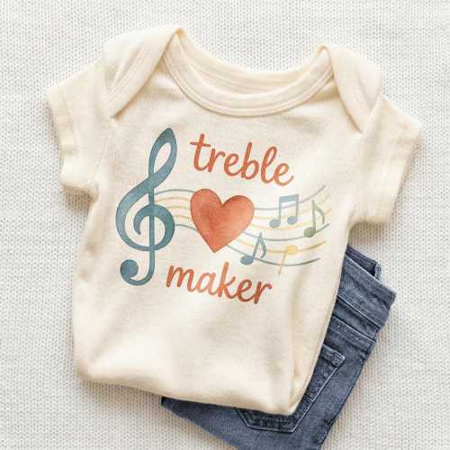 Treble Maker Baby Onesie - Cute Music Lover Bodysuit
