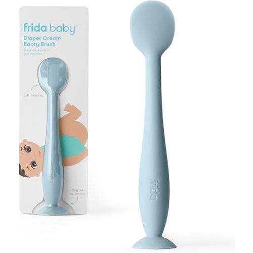 Frida Baby Diaper Cream Spatula, 100% Silicone Butt Spatula for Baby, Diaper Cream Applicator for Easy + Clean Use of Butt Paste & Diaper Rash Cream, BPA- Free, Blue