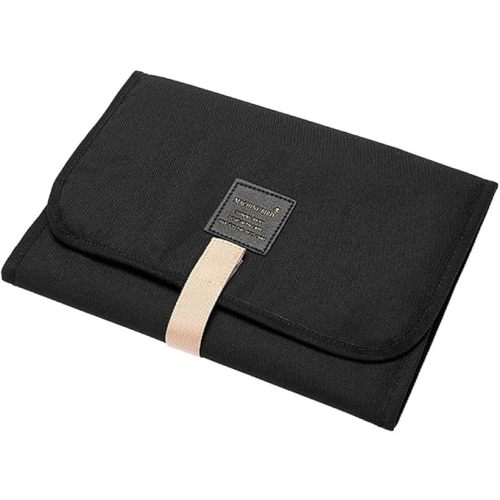 Matelas à langer portable pour bébé facile à nettoyer pour les voyages ou à la maison, léger et pliable qui tient parfaitement dans n'importe quel sac à langer (noir)