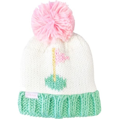 Golf Flag Bobble Hat, Pink, Small