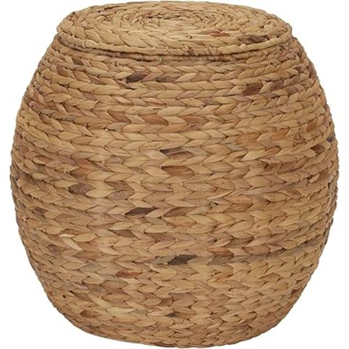 Household Essentials Ml-4105 Barrel Storage Tub W-Lid | Water Hyacinth