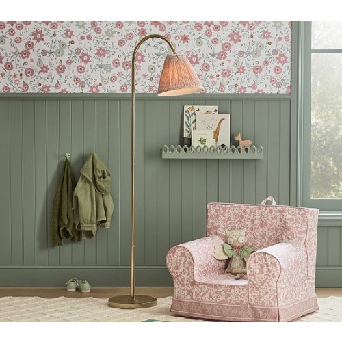 Julia Berolzheimer Ruched Linen Floor Lamp | Pottery Barn Kids