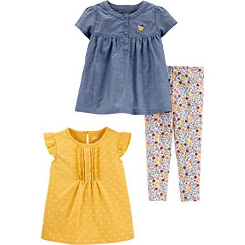Simple Joys by Carter's Toddlers and Baby Girls' 3-Piece Playwear Set 24 months