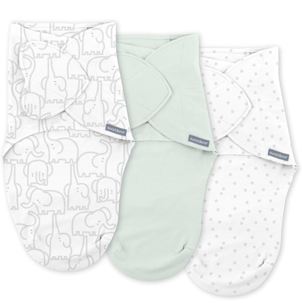 SwaddleMe by Ingenuity Monogram Collection Baby Swaddle Blanket, Rainbow