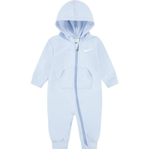 Baby Hooded French Terry Romper, 9M, Cobalt Bliss Heather