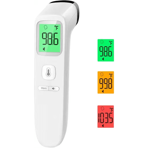 No-Touch Thermometer for Adults and Kids, Accurate Digital Baby Thermometer, FSA HSA Eligible, Fever Alarm & Silent Mode, 2 in 1 Forehead & Object Thermometer