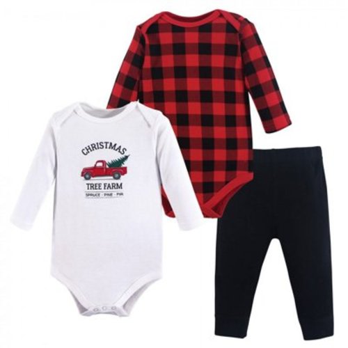 Hudson Baby 2 Cotton Long Sleeve Bodysuits and Pant Set, Preemie - 24 Months