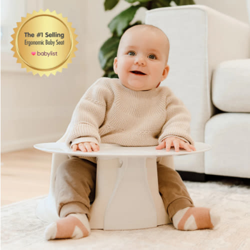 Upseat Baby Floor & Booster Seat with Tray - Coconut
