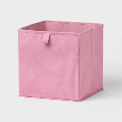 11" Fabric Bin Pink Floral - Brightroom™