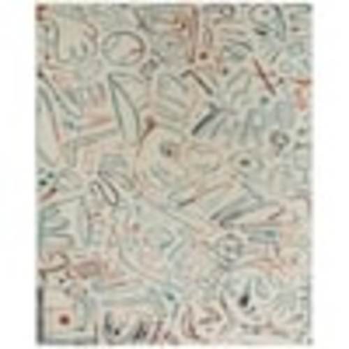 KALATY Sportsglyphs 5 ft. x 7  ft. Multi Western Area Rug SY1275 57