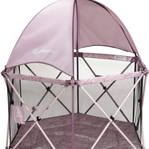 Baby Delight Go with Me Eclipse Deluxe Portable Playard | Playpen | Sun Canopy | Indoor and Outdoor | Ultra Padded Nylon Floor | Canyon Rose