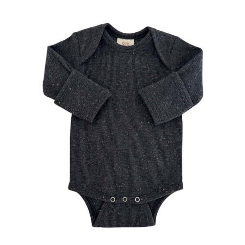 Charcoal Speckle / Long Sleeve Bodysuit