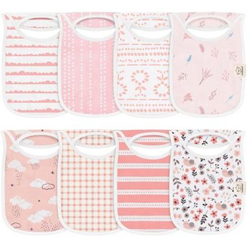 KeaBabies 8-Pack Hallo Baby Drool Bibs, Baby Bibs for Boys and Girls, Pull-on Bibs for Drooling Toddler Boy, Girl (Sweet Charm)