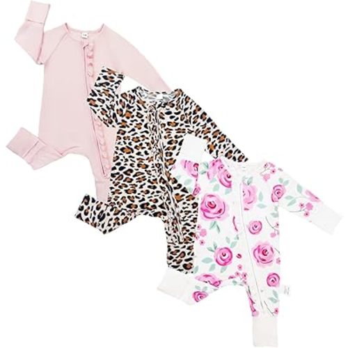 Bow Dream Baby Girl Clothing Footies Bamboo Rayon Baby Girl Clothes Baby Romper Jumpsuit Newborn-24 Months