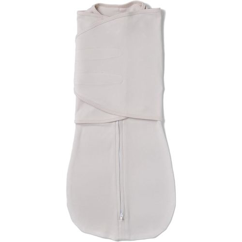 LullaBaby "Double Dream Swaddle: Exclusive Dual Wing Design, Pediatrician-Endorsed, Ultra-Soft Cotton, 0-2 Months, 6-14 lbs - White Sand