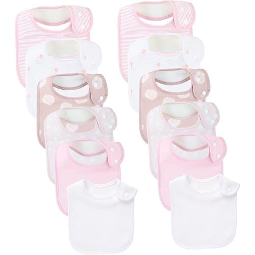 Baby Bibs Soft and Absorbent Organic Cotton Bandana Drool Bibs Set for Boys Girls Newborn 0-36 Months