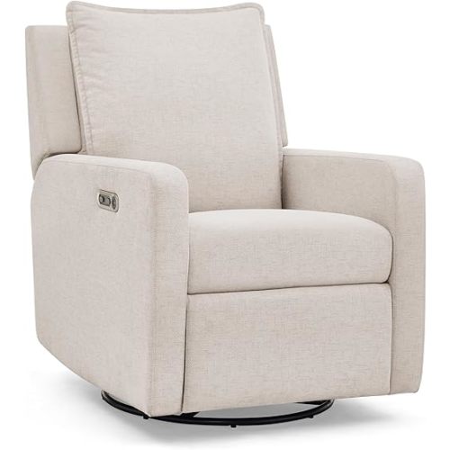 Delta Children babyGap Harlowe Power Recliner with USB-A and Type-C Ports Greenguard Gold Certified – Stain-Resistant Performance Fabric is Oeko-TEX Standard 100 Certified, Sand