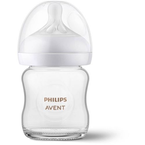 Philips Avent Glass Natural Baby Bottle With Natural Response Nipple - Clear - 4oz