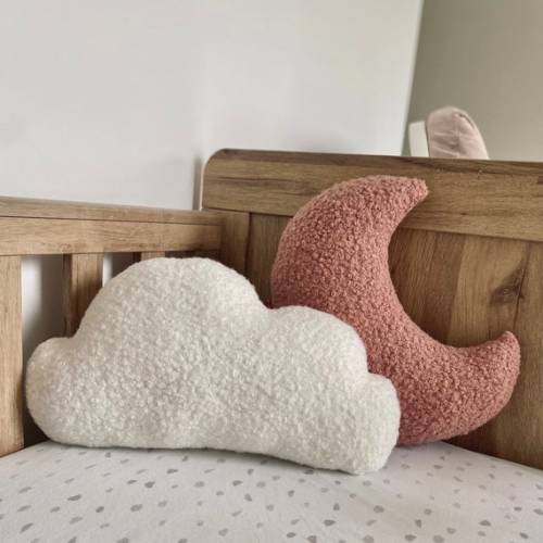 Moon & Cloud Pillow, Nursery Decor, Girls Boys Bedroom Decor, Cloud Pillow, Baby Nursery Room, Moon Pillow