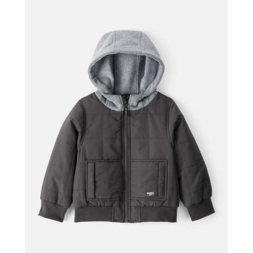 Toddler Boy Long-Sleeve Midweight Quilted Bomber Jacket - Black - OshKosh | Carter's