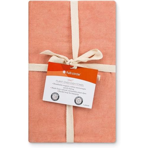 Full Circle Kind Collection Plant-Dyed Organic Cotton, Dish Towel, Pomegranate