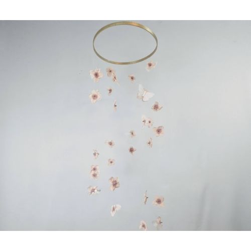 Feather Butterfly Floral Baby Girl Mobile Whimsical - Etsy