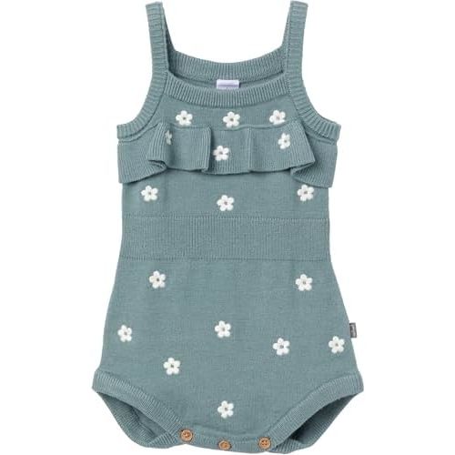 Modern Moments by Gerber Baby Girls' Toddler Embroidered Sweater Knit Outfit