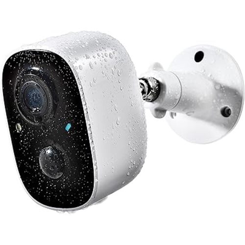 Security Camera Wireless Outdoor, 2-Way Talk Battery Powered Wi-Fi Cameras for Outside and Indoor 1080P Night Vision AI Motion Detection Spotlight Siren Alarm IP65 Weatherproof