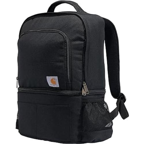 Carhartt Insulated 24 Can Two Compartment Cooler Backpack, Fully-Insulated Base, Durable Water-Resistant for Camping, Beach & Travel