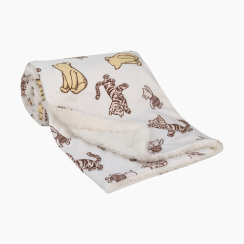 NoJo Baby Plush Baby Blanket - Classic Pooh Hunny Fun