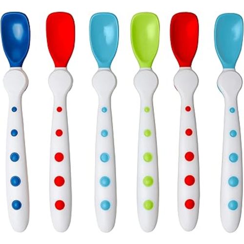 First Essentials by NUK Rest Easy Spoons, Pack of 6 (Color May Vary)