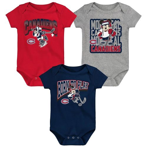 Newborn Montreal Canadiens Born To Play 3-Piece Creeper Set - Size Newborn