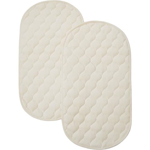 American Baby Company 2 Pack Waterproof Quilted Playard Changing Table Protector Pads Made with Organic Cotton Top Layer, 23" x 12"