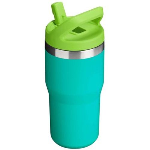 Stanley 20 Oz Stainless Steel Ice Flow Go Flip Straw Tumbler Tropical Teal: Dishwasher-safe Drinkware For Kids