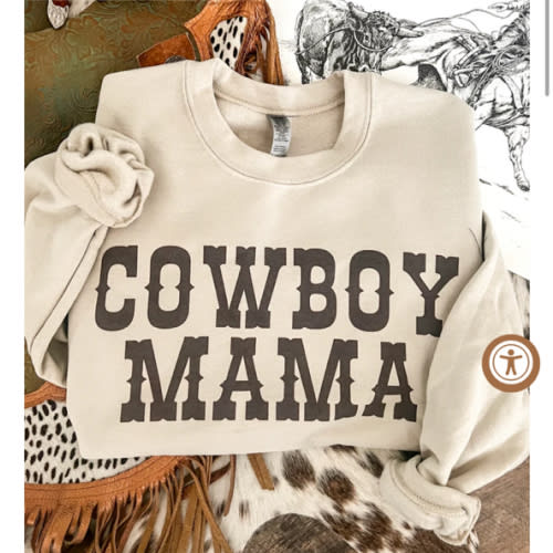 Cowboy Mama Sweatshirt (light taupe)