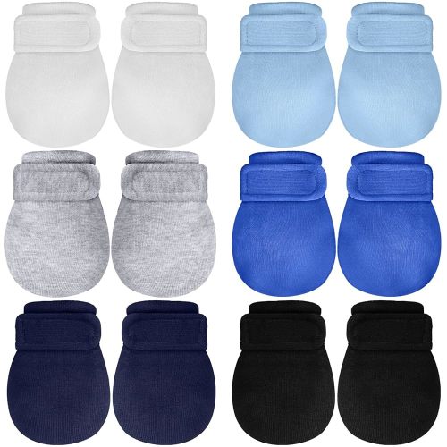Newcotte Adjustable Baby Mittens No Scratch Newborn Cotton Breathable Gloves Warm Baby Mitts for Boys