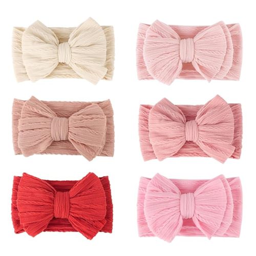 Baby Bows Headbands Nylon Baby Girl Headbands Soft Handmade Hairbands Toddler Hair Accessories for Girls Baby Newborn Infant Kids