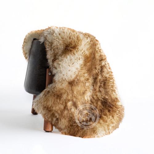 Real Sheepskin Rug - Tipped Brown - Thick Hair