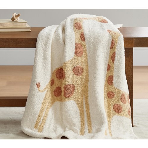 Fuzzy Giraffe Baby Blanket