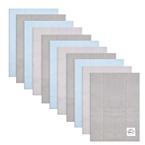 Bublo Baby Baby Burp Cloths for Unisex Double Layered Extra Absorbent Burp Rags Grey Solid, 11 Pack