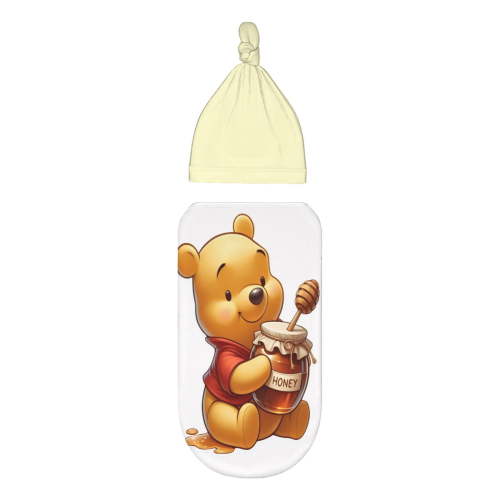 Winnie the Pooh newborn swaddle blanket is made of high-quality polyester, which is very soft and skin-friendly, with good warmth retention and elasticity, keeping the baby warm.