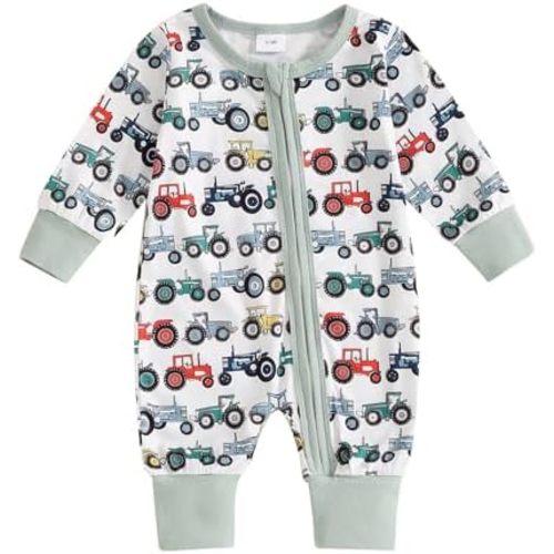 Karwuiio Baby Boy Girl Western Clothes Cow Print Long Sleeve Romper Jumpsuit One Piece Newborn Fall Winter Outfit