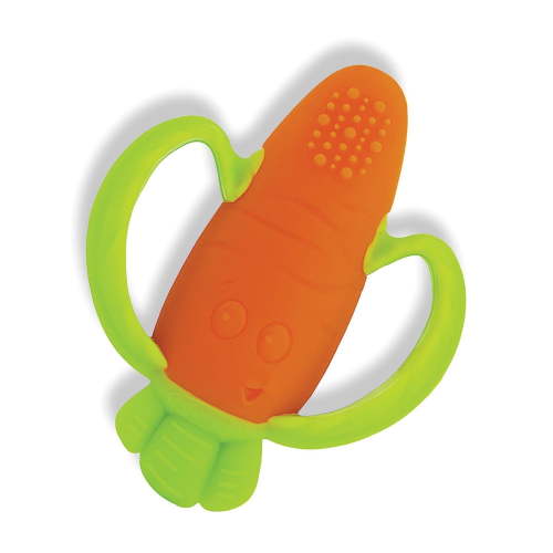 Infantino Lil' Nibbles Textured Baby Teething Toy, Orange Carrot, BPA-free silicone teether - Walmart.ca