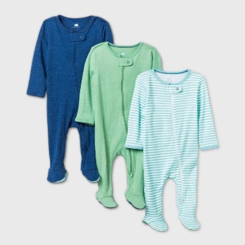 Baby Boys' 3pk Sleep N' Play - Cloud Island™ Navy, Size: 3-6M