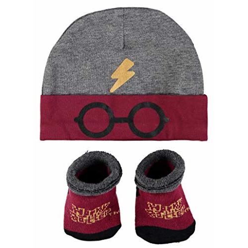 Harry Potter Baby Boys Cap and Bootie Set - Baby Gift Set with Hat and Socks for 0-12 Months (0-12Months)