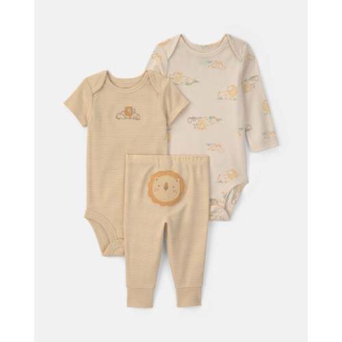 Baby 3-Piece Lion Bodysuit & Pant Set - Yellow/Ivory | Carter's