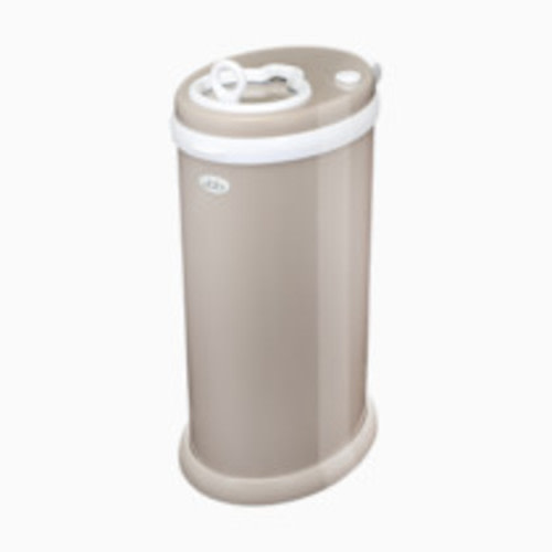 Ubbi Stainless Steel Diaper Pail, Odor Locking, No Special Bag Required, Award-Winning, Registry Must-Have, Taupe