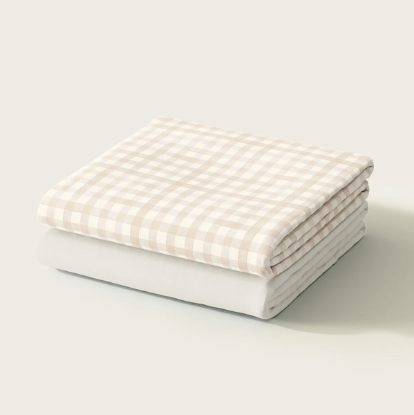 Nestig Gingham Crib Sheet Set - Mini Crib