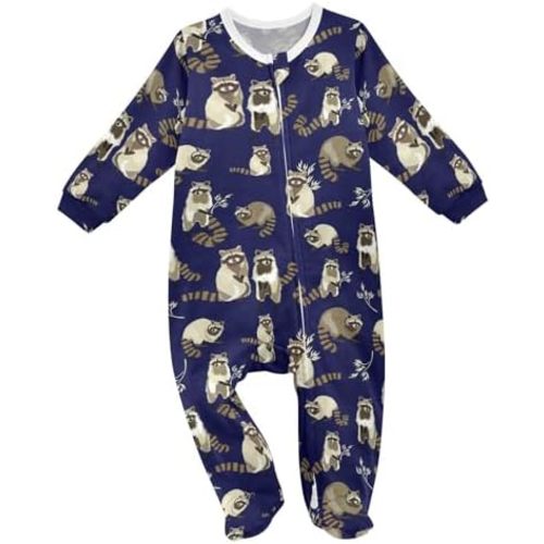 vvfelixl Flying Corgi Dog Baby Sleepers For Girl Boys Newborn Baby Play One-Piece Footies For 0-24 Months White