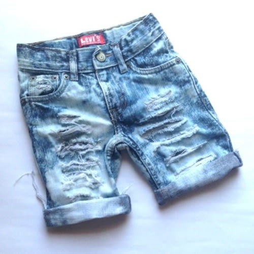 Jax the Ripper Custom Made to Order Distressed Denim Cutoff Shorts baby toddler kids 0-8 yrs from BRUISERS N BEAUTIES on Storenvy